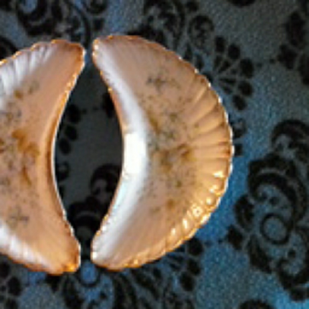 Two Antique wing shape dishes
